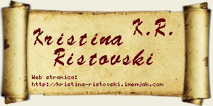 Kristina Ristovski vizit kartica